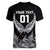 Custom New Zealand Rugby Women V Neck T Shirt NZ Opango Forever Silver Fern Heart - Wonder Print Shop