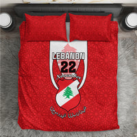 Lebanon Independence Day Bedding Set Lebanese Coat Of Arms Islamic Pattern - Wonder Print Shop
