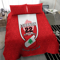 Lebanon Independence Day Bedding Set Lebanese Coat Of Arms Islamic Pattern - Wonder Print Shop