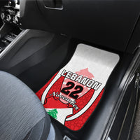 Lebanon Independence Day Car Mats Lebanese Coat Of Arms Islamic Pattern - Wonder Print Shop