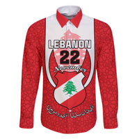 Personalised Lebanon Independence Day Family Matching Tank Maxi Dress and Hawaiian Shirt Lebanese Coat Of Arms Islamic Pattern - Wonder Print Shop