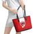 Lebanon Independence Day Leather Tote Bag Lebanese Coat Of Arms Islamic Pattern - Wonder Print Shop