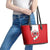 Lebanon Independence Day Leather Tote Bag Lebanese Coat Of Arms Islamic Pattern - Wonder Print Shop