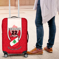 Lebanon Independence Day Luggage Cover Lebanese Coat Of Arms Islamic Pattern - Wonder Print Shop