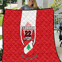 Lebanon Independence Day Quilt Lebanese Coat Of Arms Islamic Pattern - Wonder Print Shop