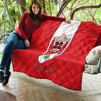 Lebanon Independence Day Quilt Lebanese Coat Of Arms Islamic Pattern - Wonder Print Shop