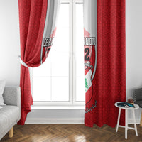 Lebanon Independence Day Window Curtain Lebanese Coat Of Arms Islamic Pattern - Wonder Print Shop