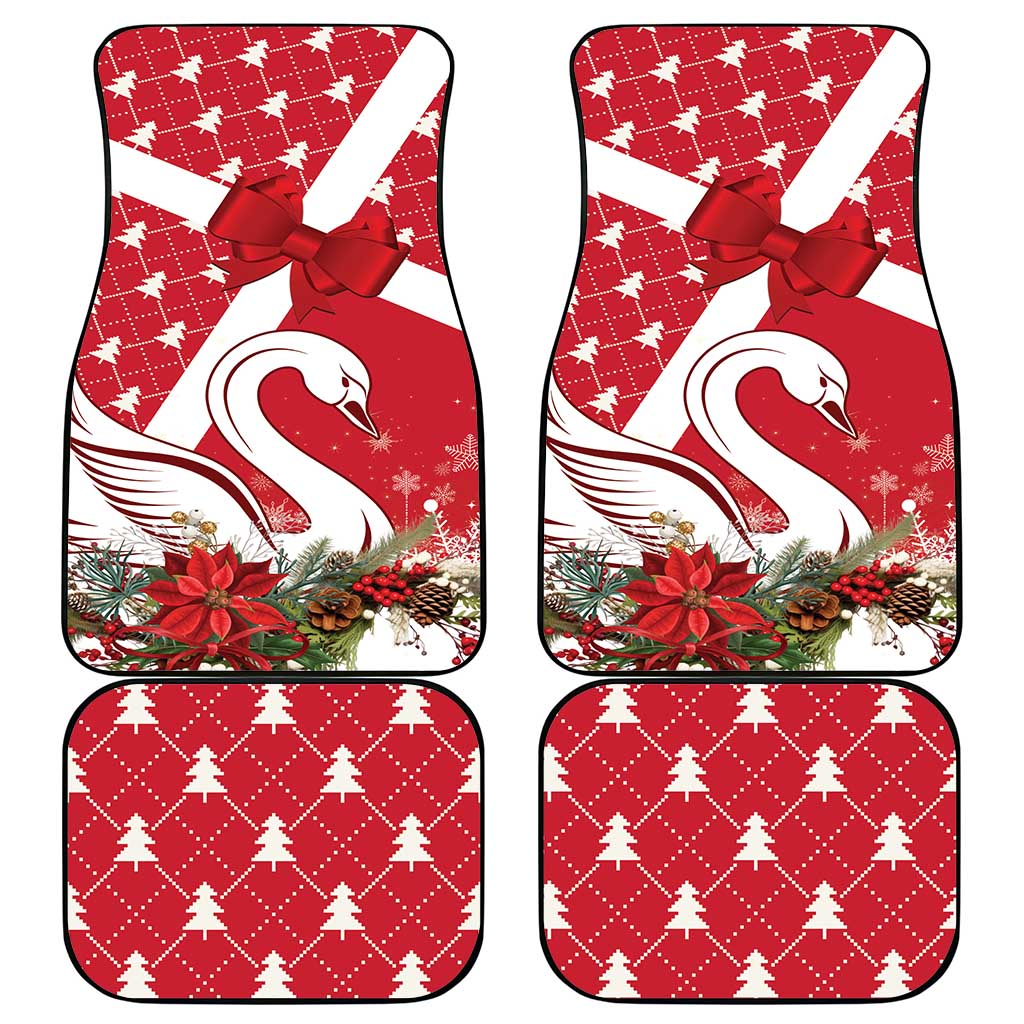 Denmark Christmas Car Mats Coquette Bow With Swan - Wonder Print Shop