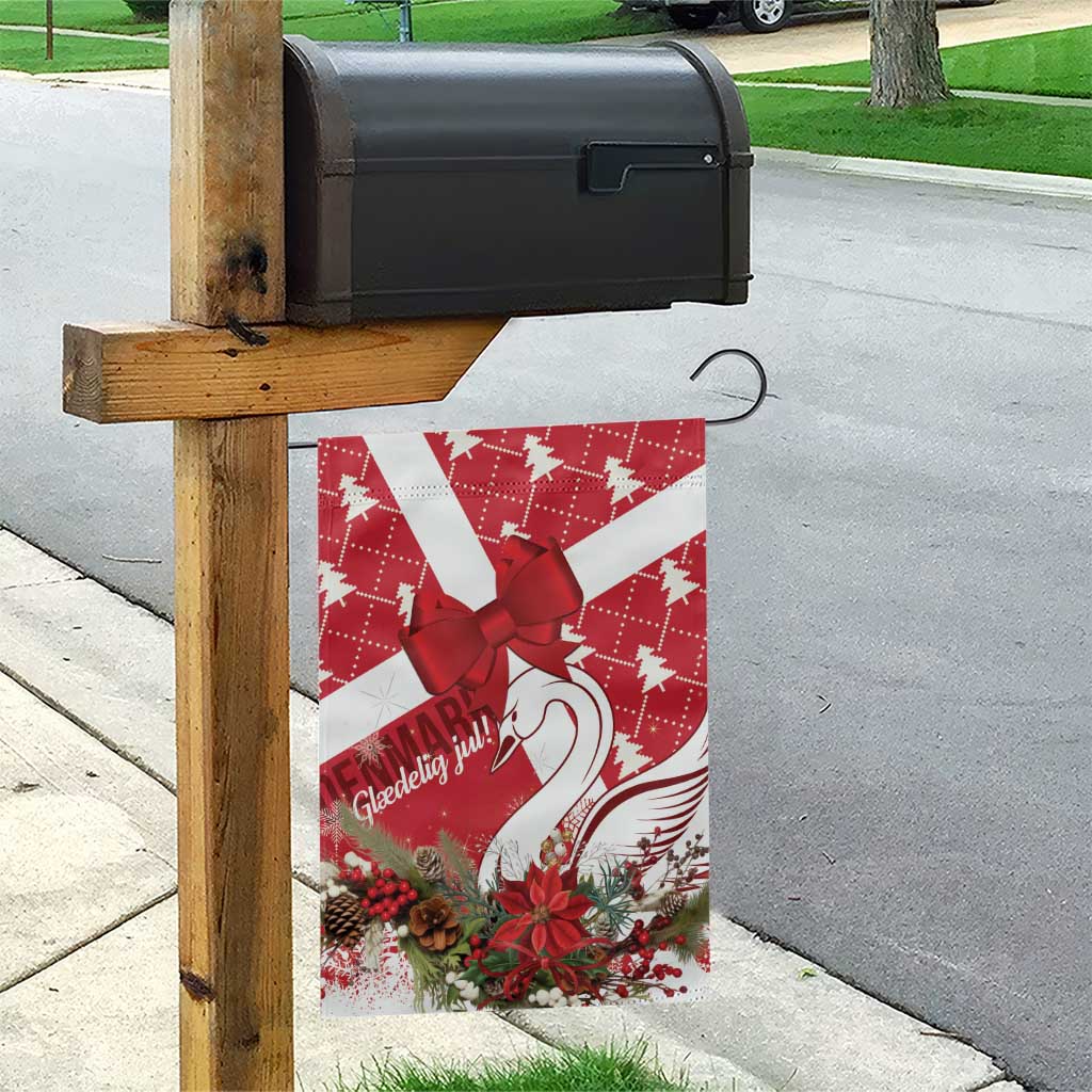 Denmark Christmas Garden Flag Coquette Bow With Swan - Wonder Print Shop