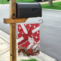 Denmark Christmas Garden Flag Coquette Bow With Swan - Wonder Print Shop