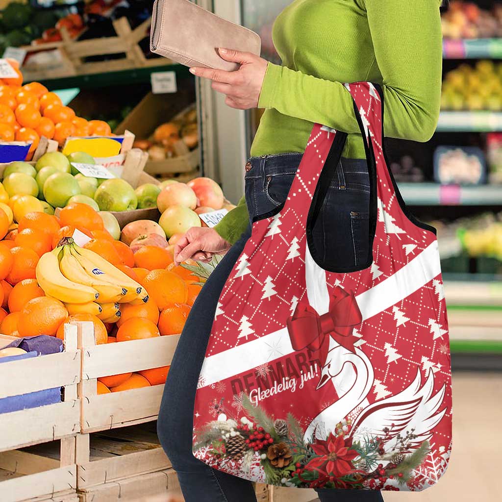 Denmark Christmas Grocery Bag Coquette Bow With Swan
