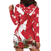 Denmark Christmas Hoodie Dress Coquette Bow With Swan - Wonder Print Shop