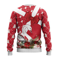 Denmark Christmas Ugly Christmas Sweater Coquette Bow With Swan - Wonder Print Shop