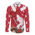 Denmark Christmas Long Sleeve Button Shirt Coquette Bow With Swan - Wonder Print Shop