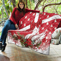 Denmark Christmas Quilt Coquette Bow With Swan - Wonder Print Shop