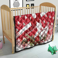 Denmark Christmas Quilt Coquette Bow With Swan - Wonder Print Shop