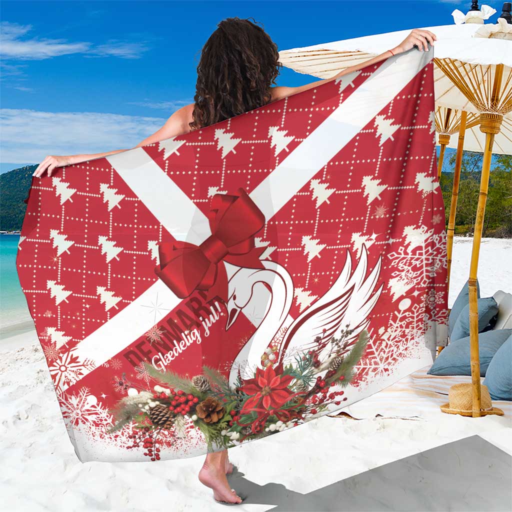 Denmark Christmas Sarong Coquette Bow With Swan - Wonder Print Shop