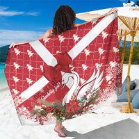Denmark Christmas Sarong Coquette Bow With Swan - Wonder Print Shop