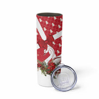 Denmark Christmas Skinny Tumbler Coquette Bow With Swan - Wonder Print Shop