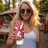 Denmark Christmas Skinny Tumbler Coquette Bow With Swan - Wonder Print Shop