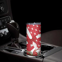 Denmark Christmas Skinny Tumbler Coquette Bow With Swan - Wonder Print Shop