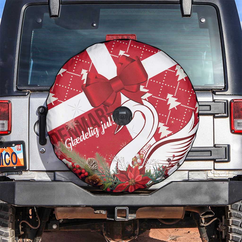 Denmark Christmas Spare Tire Cover Coquette Bow With Swan - Wonder Print Shop