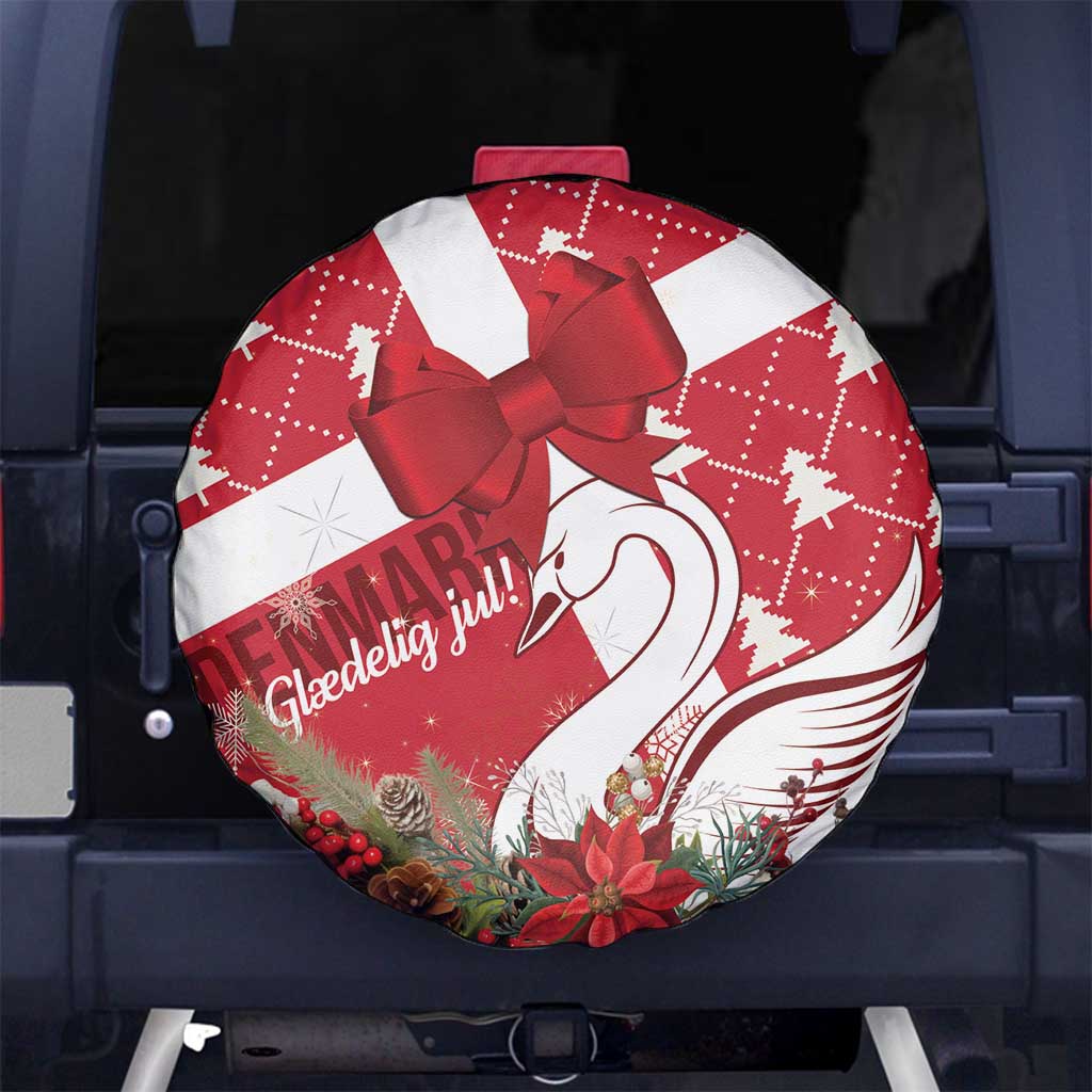 Denmark Christmas Spare Tire Cover Coquette Bow With Swan - Wonder Print Shop