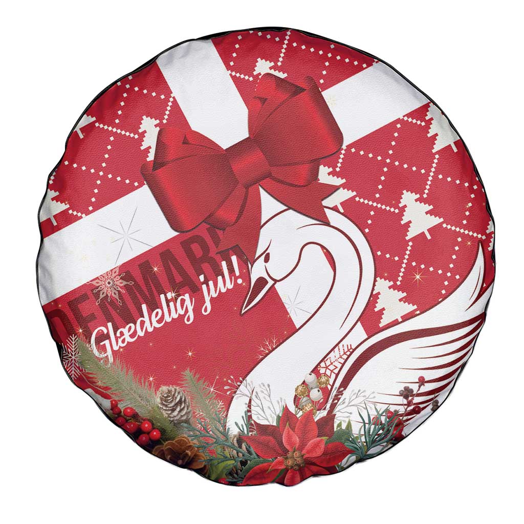 Denmark Christmas Spare Tire Cover Coquette Bow With Swan - Wonder Print Shop