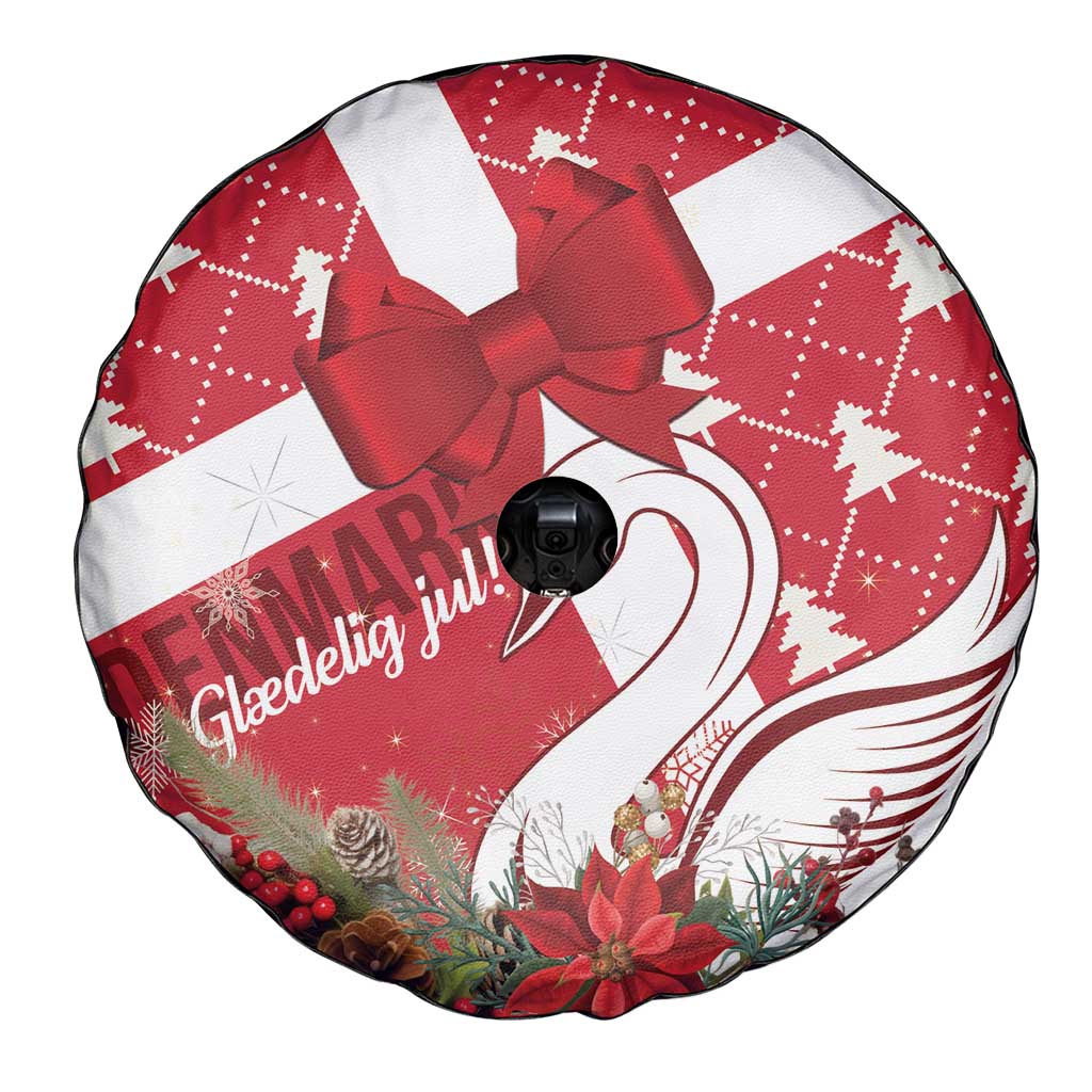 Denmark Christmas Spare Tire Cover Coquette Bow With Swan - Wonder Print Shop