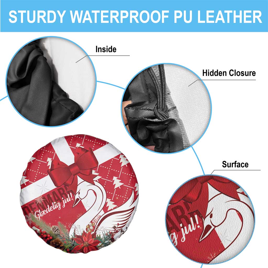 Denmark Christmas Spare Tire Cover Coquette Bow With Swan - Wonder Print Shop