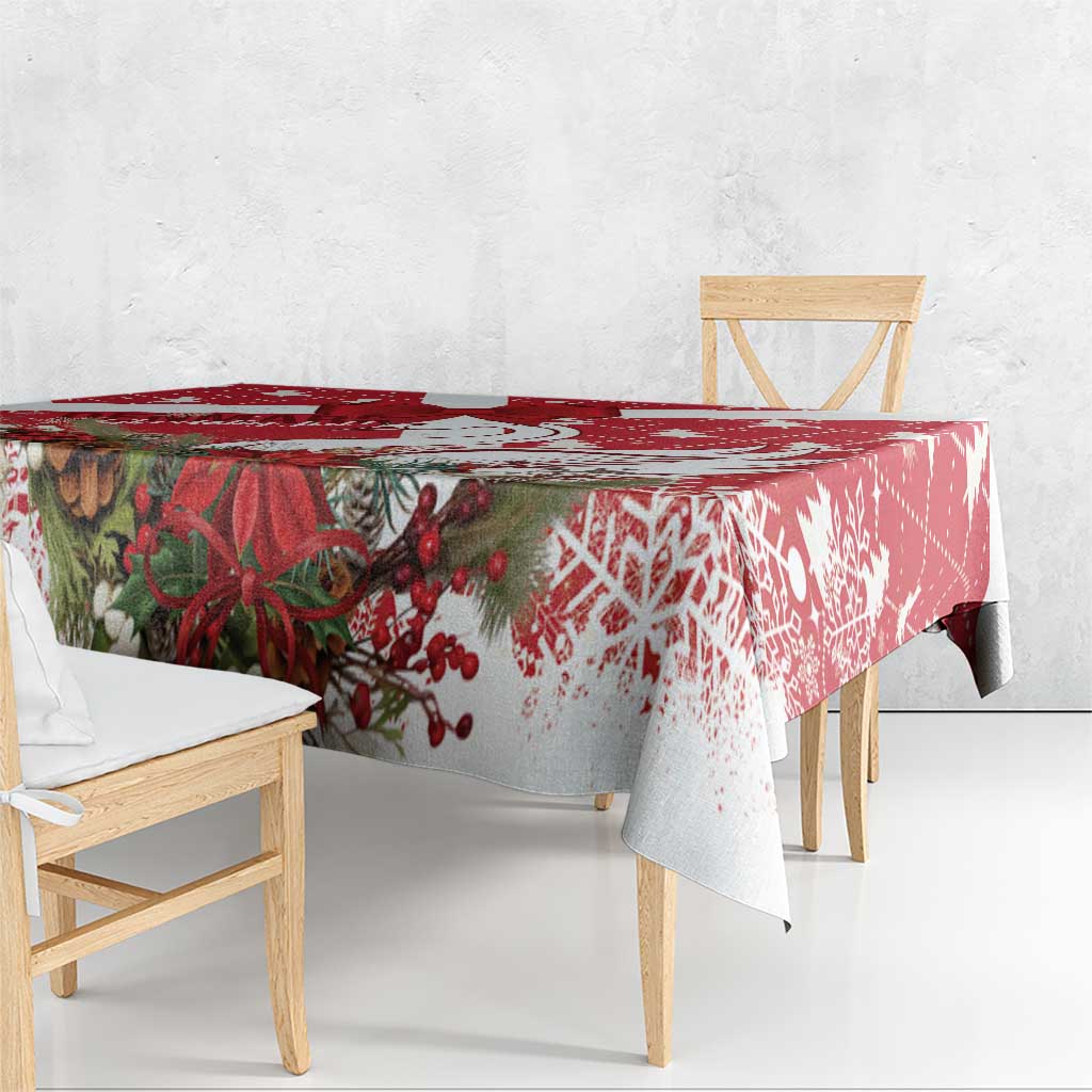 Denmark Christmas Tablecloth Coquette Bow With Swan - Wonder Print Shop