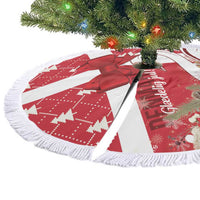 Denmark Christmas Tree Skirt Coquette Bow With Swan - Wonder Print Shop
