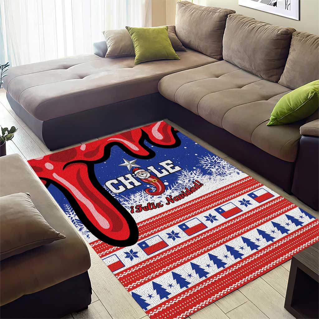 Feliz Navidad Chile Santa Claus Area Rug Chilli Christmas - Wonder Print Shop