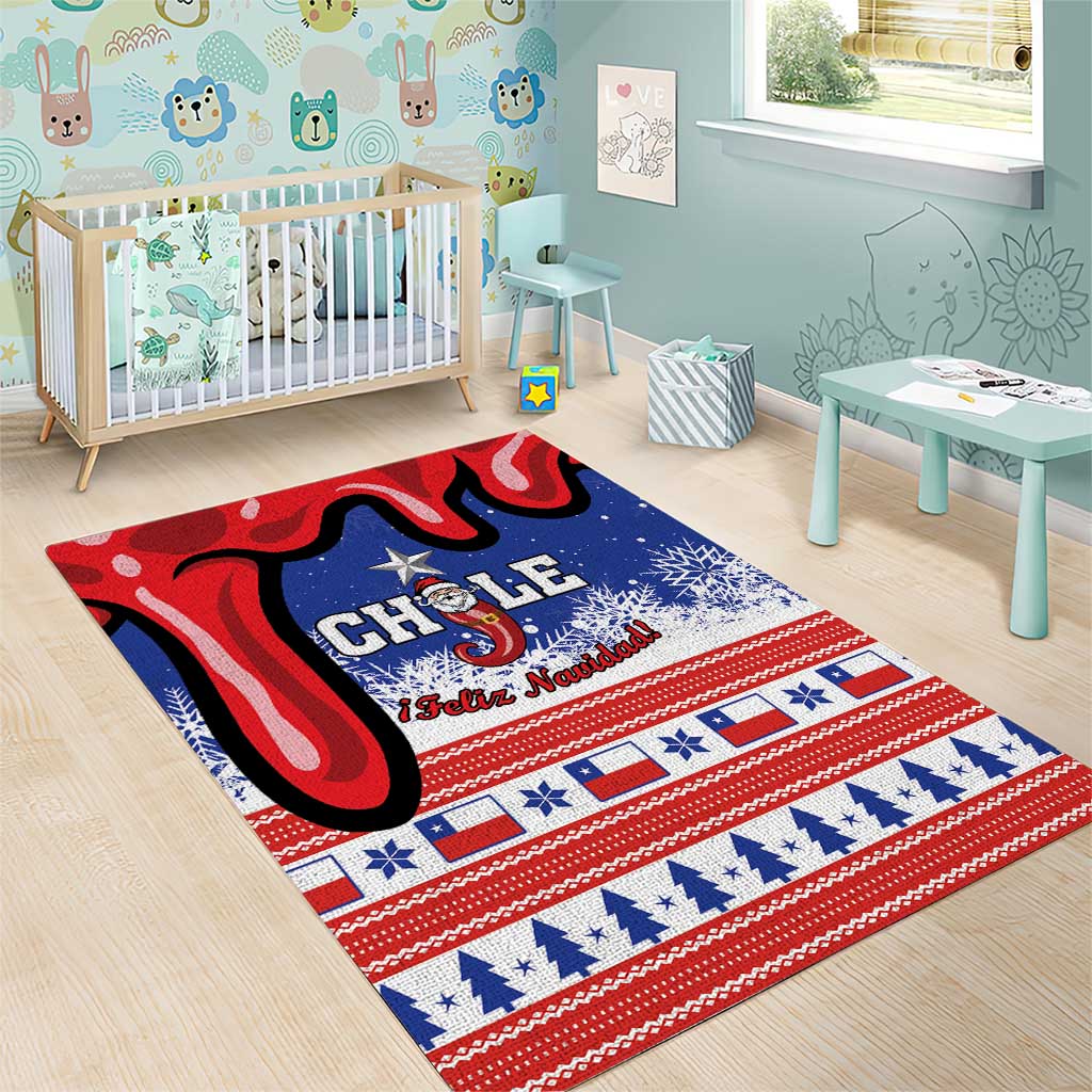 Feliz Navidad Chile Santa Claus Area Rug Chilli Christmas - Wonder Print Shop