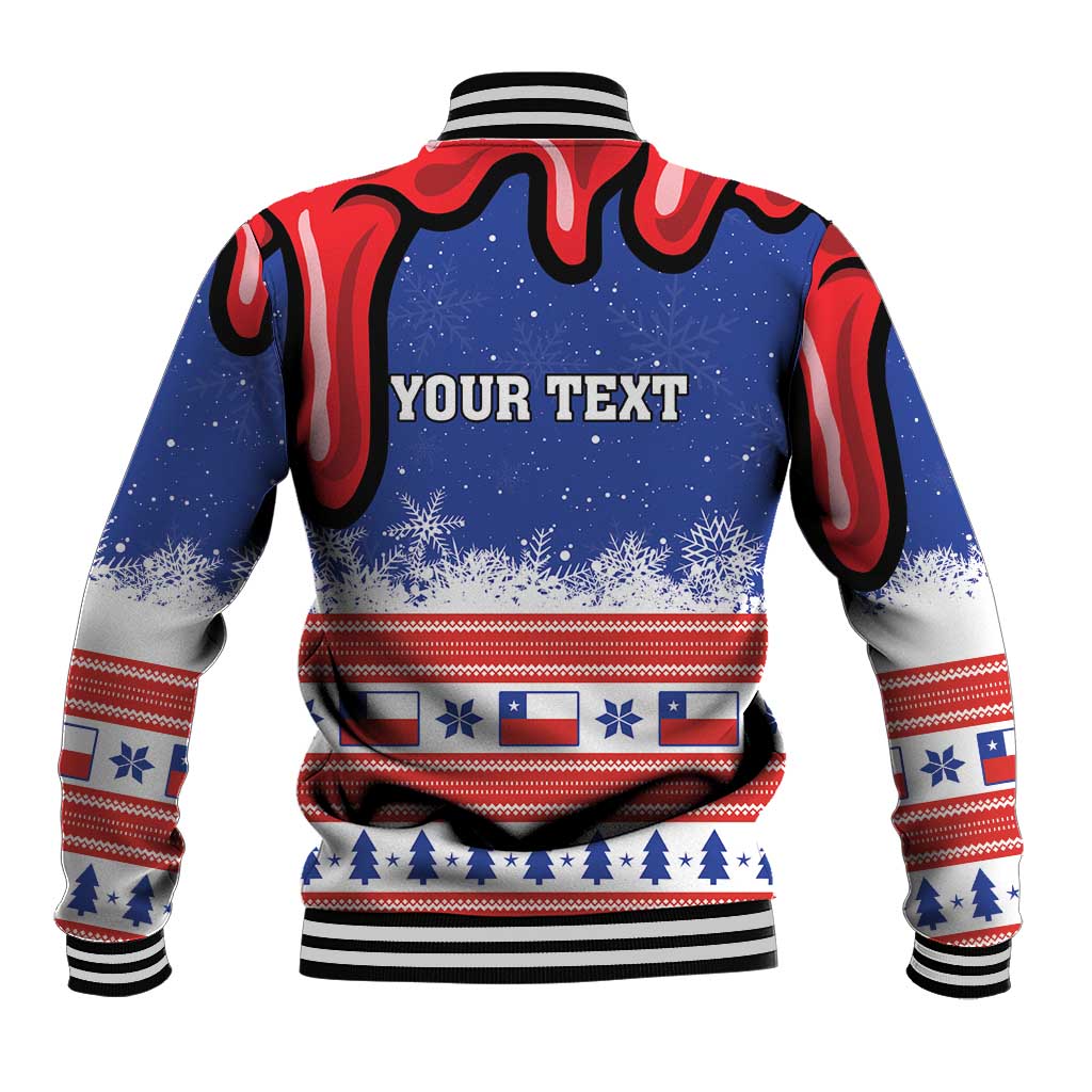 Personalized Feliz Navidad Chile Santa Claus Baseball Jacket Chilli Christmas - Wonder Print Shop