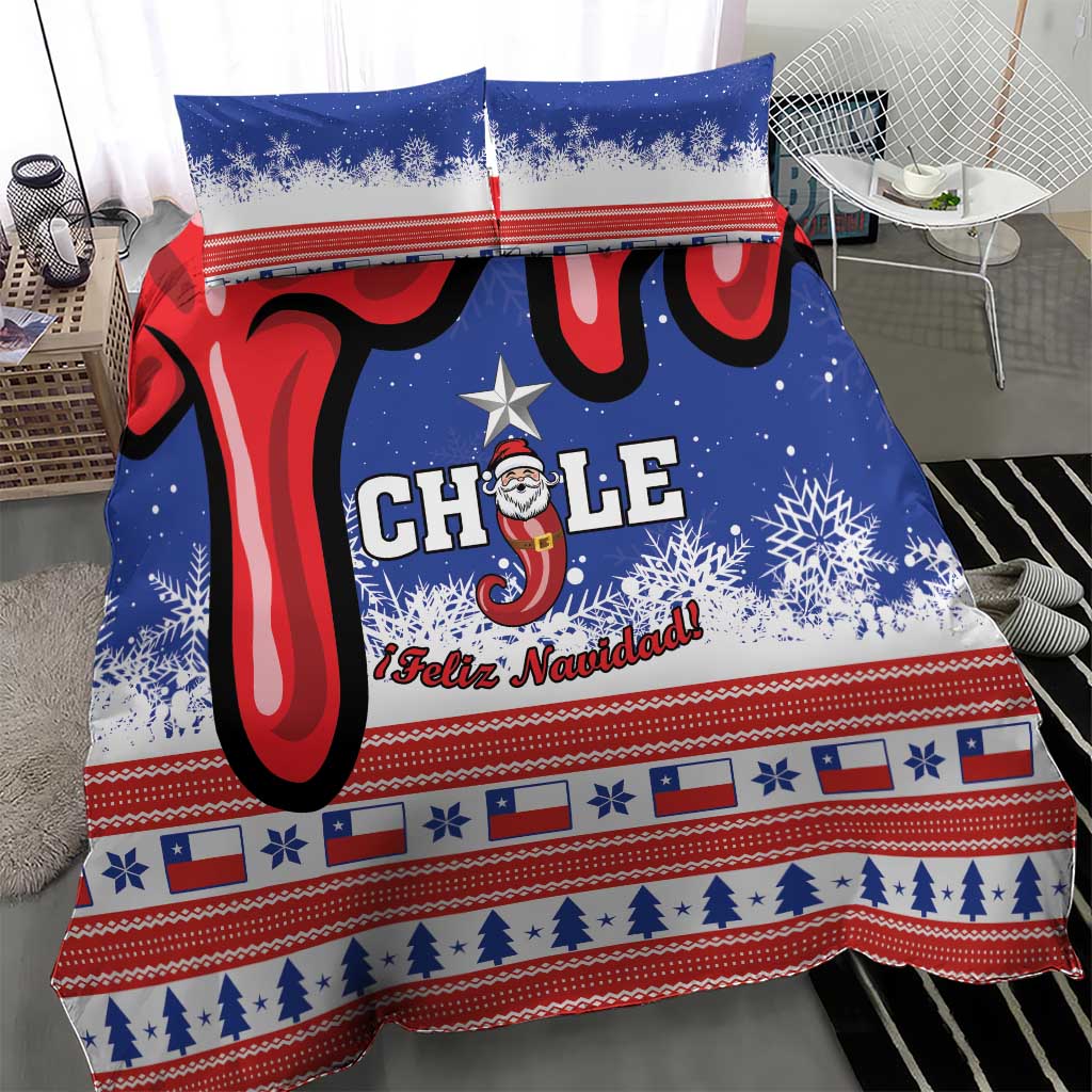 Feliz Navidad Chile Santa Claus Bedding Set Chilli Christmas - Wonder Print Shop