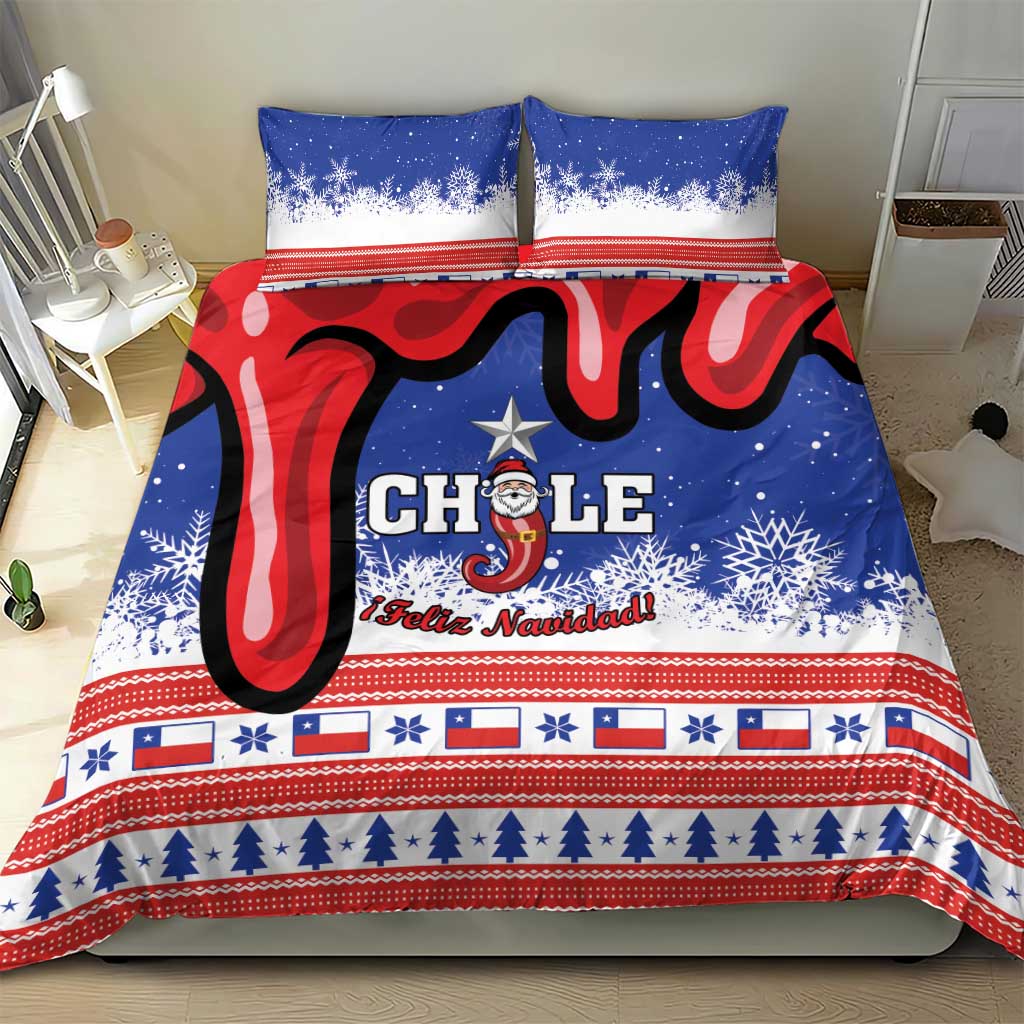Feliz Navidad Chile Santa Claus Bedding Set Chilli Christmas - Wonder Print Shop