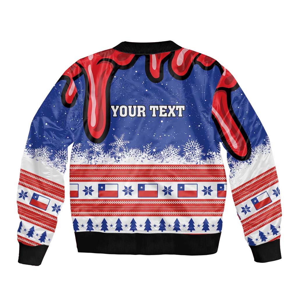 Personalized Feliz Navidad Chile Santa Claus Bomber Jacket Chilli Christmas - Wonder Print Shop