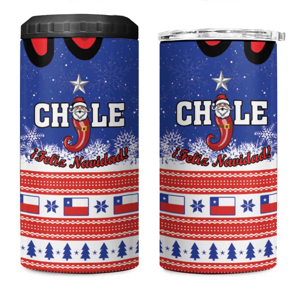 Feliz Navidad Chile Santa Claus 4 in 1 Can Cooler Tumbler Chilli Christmas - Wonder Print Shop
