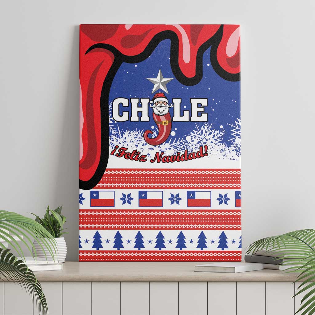 Feliz Navidad Chile Santa Claus Canvas Wall Art Chilli Christmas - Wonder Print Shop