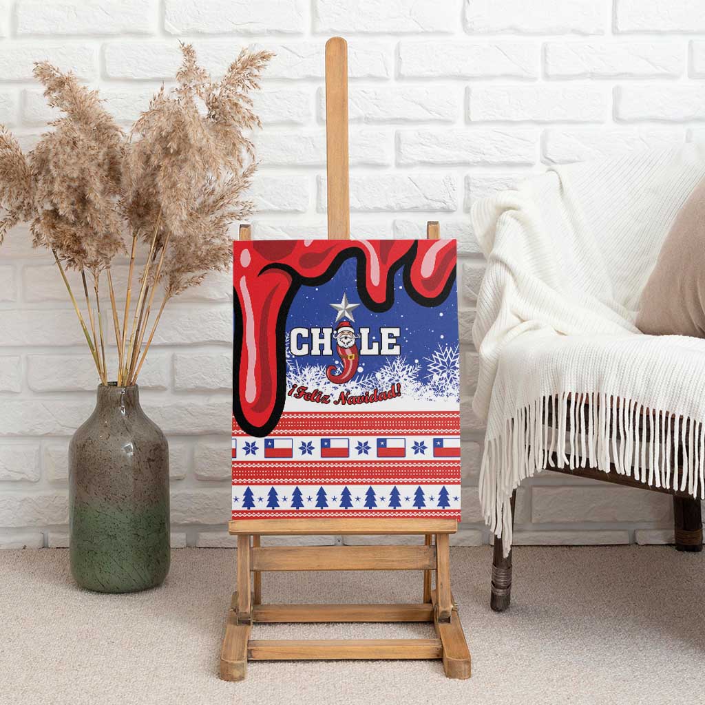 Feliz Navidad Chile Santa Claus Canvas Wall Art Chilli Christmas - Wonder Print Shop