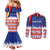 Personalized Feliz Navidad Chile Santa Claus Couples Matching Mermaid Dress and Long Sleeve Button Shirt Chilli Christmas