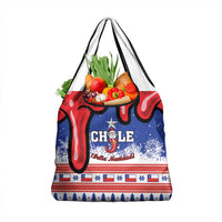 Feliz Navidad Chile Santa Claus Grocery Bag Chilli Christmas