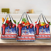 Feliz Navidad Chile Santa Claus Grocery Bag Chilli Christmas