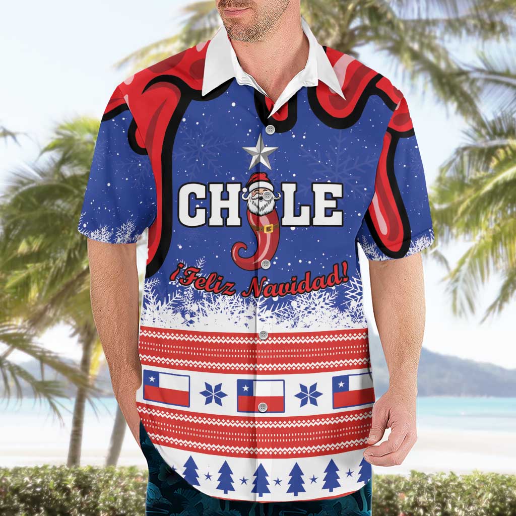 Personalized Feliz Navidad Chile Santa Claus Hawaiian Shirt Chilli Christmas - Wonder Print Shop