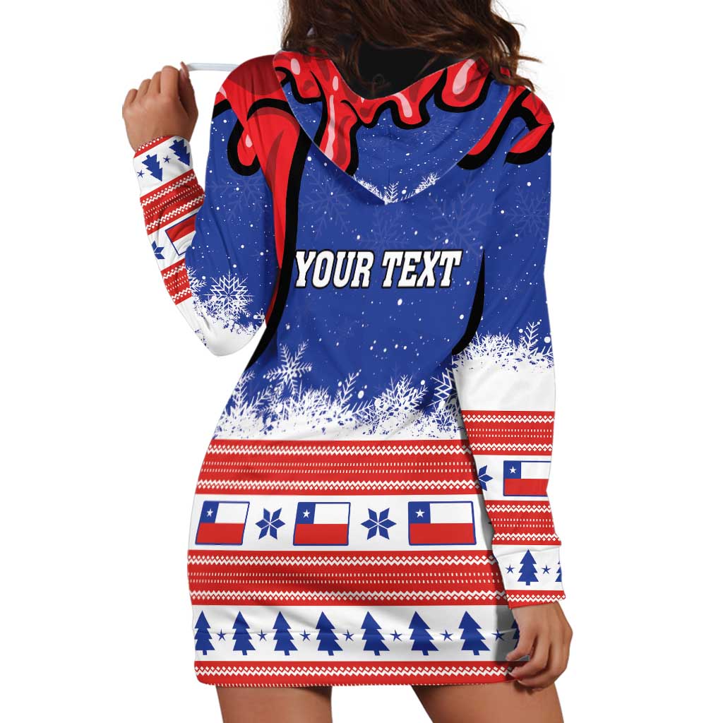 Personalized Feliz Navidad Chile Santa Claus Hoodie Dress Chilli Christmas - Wonder Print Shop