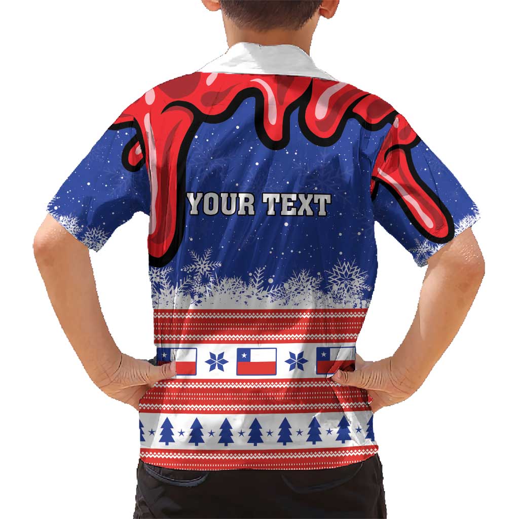 Personalized Feliz Navidad Chile Santa Claus Kid Hawaiian Shirt Chilli Christmas - Wonder Print Shop