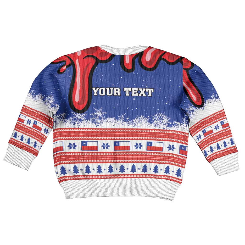 Personalized Feliz Navidad Chile Santa Claus Kid Ugly Christmas Sweater Chilli Christmas - Wonder Print Shop