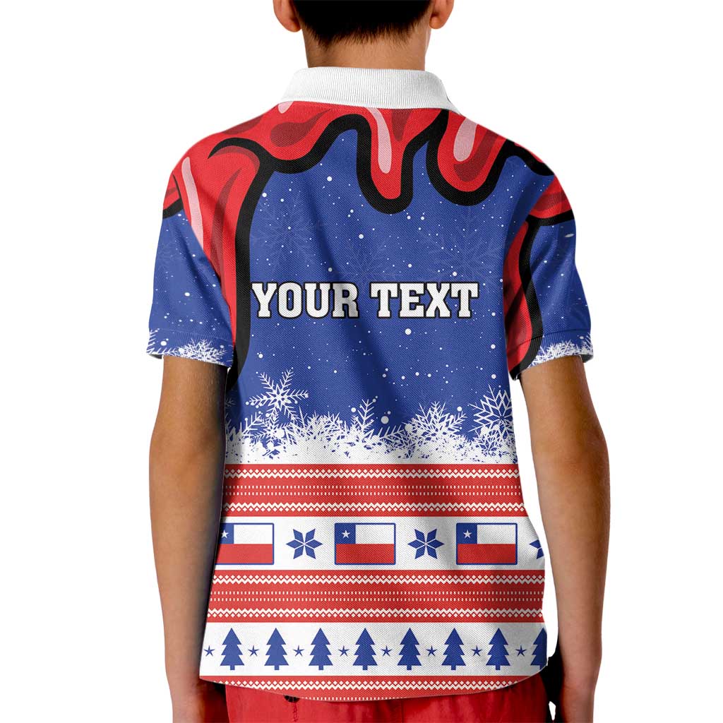 Personalized Feliz Navidad Chile Santa Claus Kid Polo Shirt Chilli Christmas - Wonder Print Shop