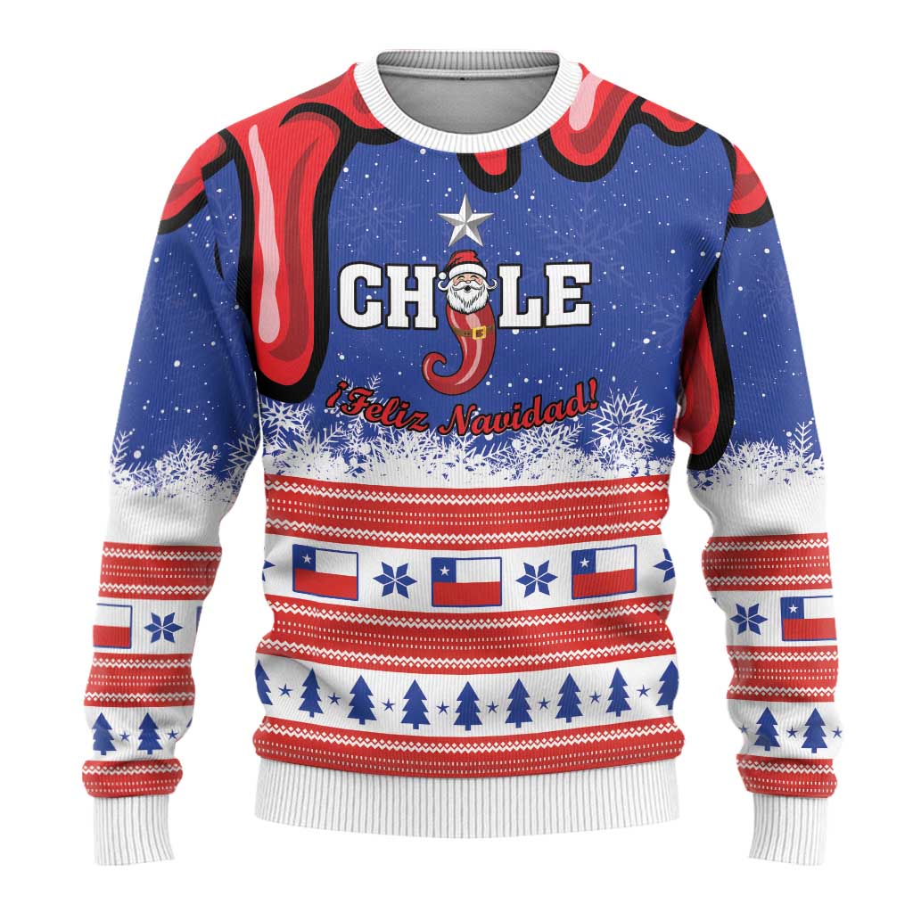 Personalized Feliz Navidad Chile Santa Claus Ugly Christmas Sweater Chilli Christmas - Wonder Print Shop